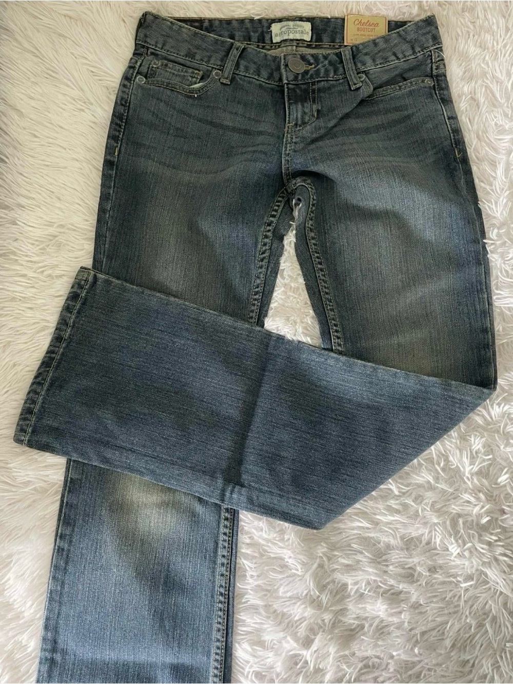 NWT Y2K Aeropostale CHELSEA BOOT Jean (Low Rise/Slim Fit) - Medium Wash